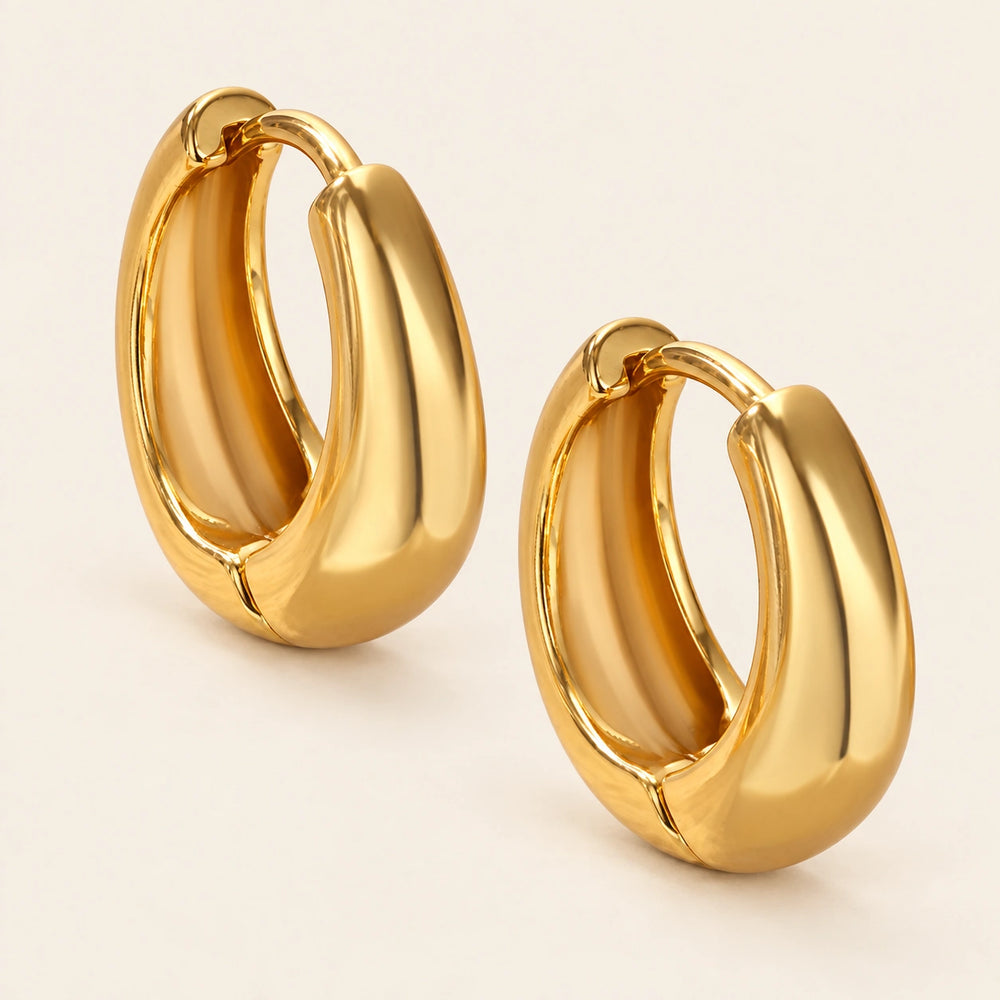 Chunky Hoop Earrings, worn and styled