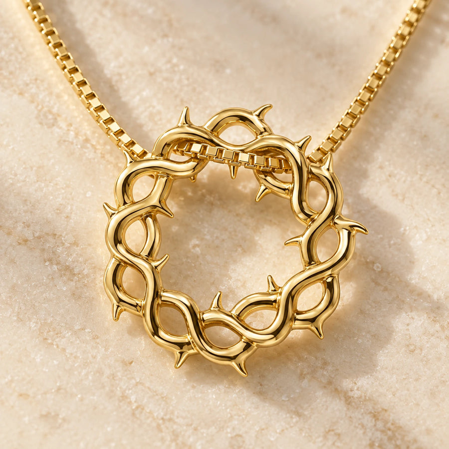Close detail of Crown of Thorns Necklace