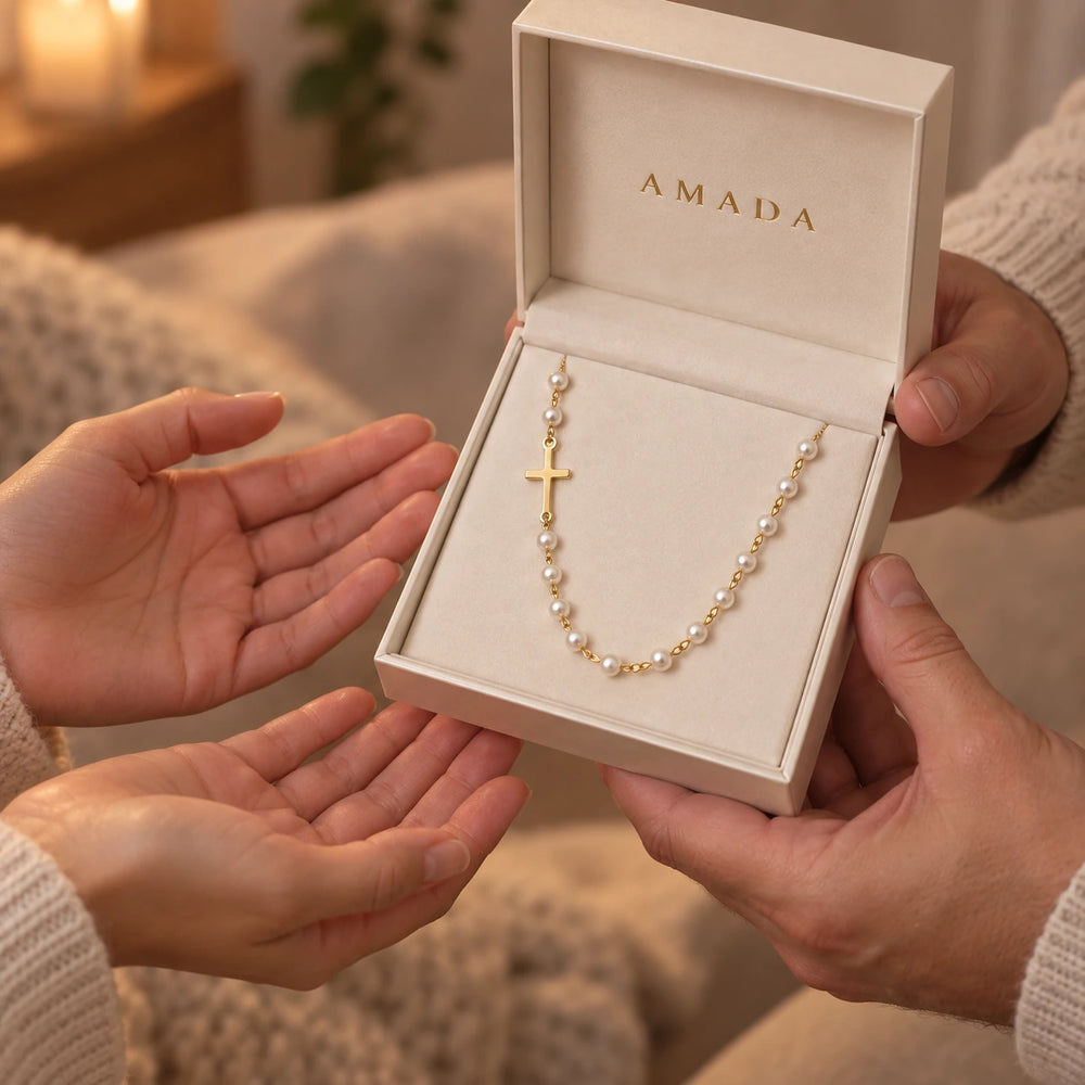 Dainty Faux Pearl Necklace, worn and styled
