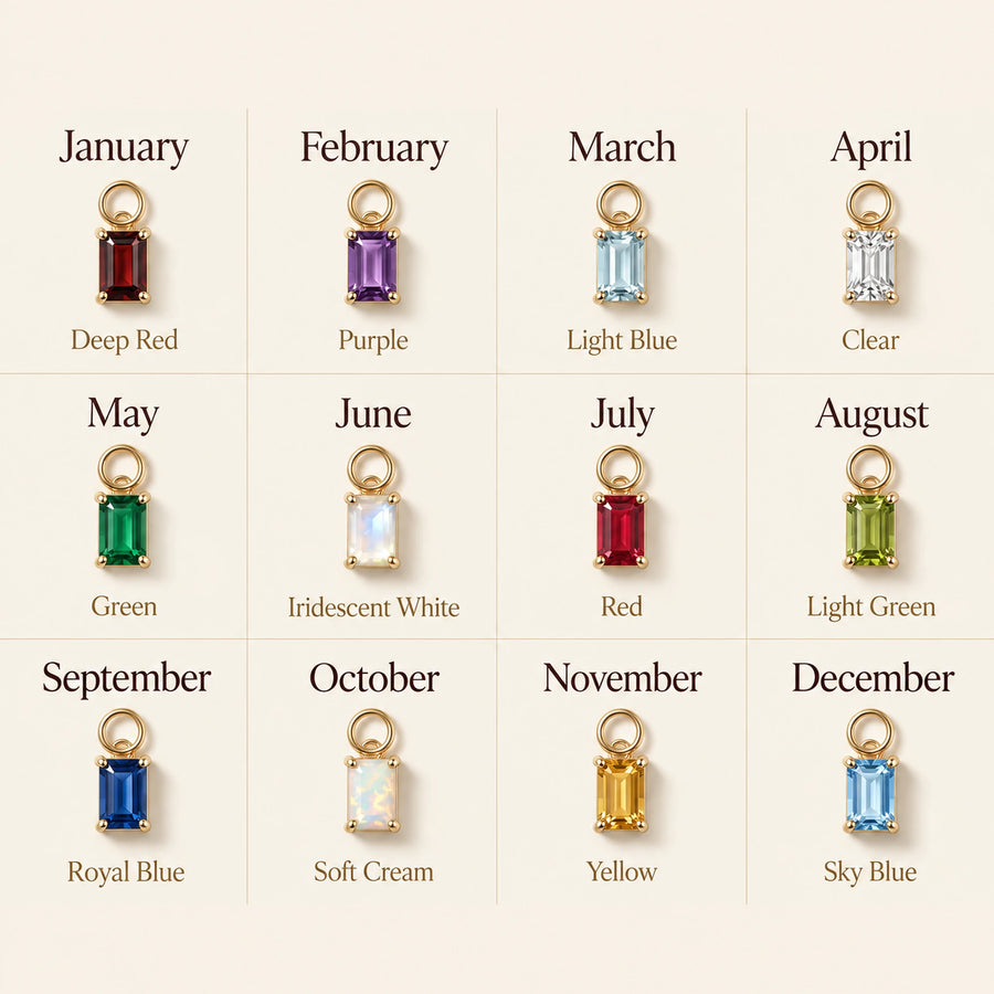 Initial & Birthstone Necklace styled with other pieces