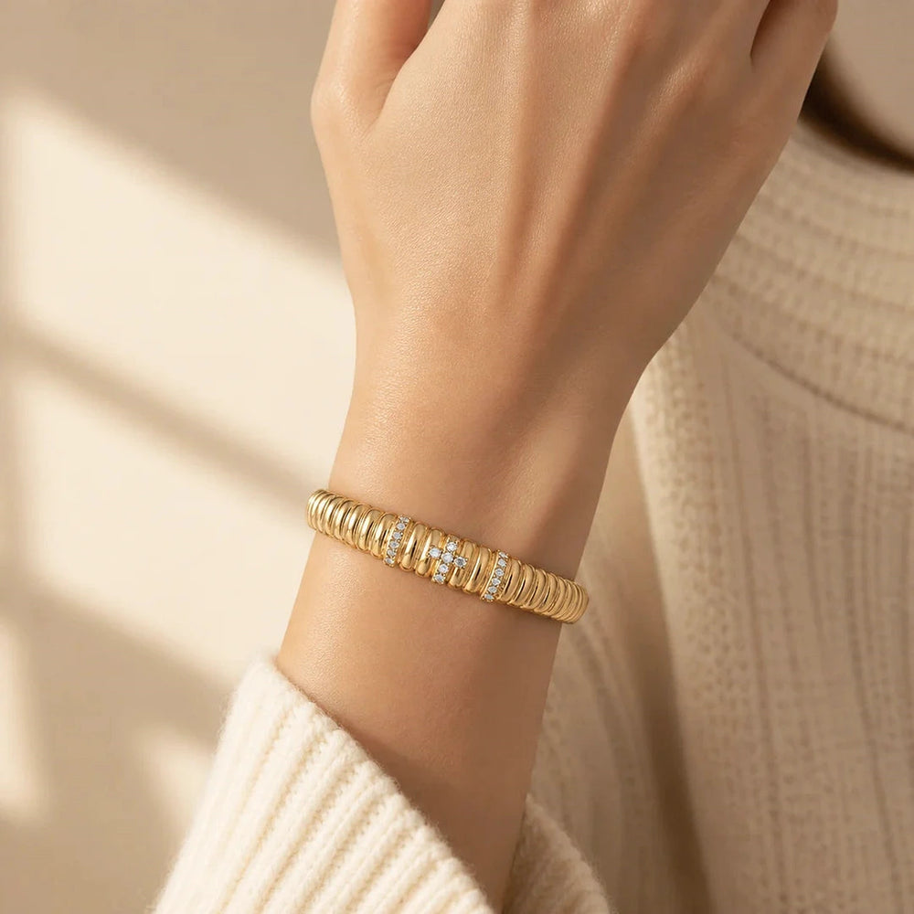 Royal Cross Bangle, worn and styled