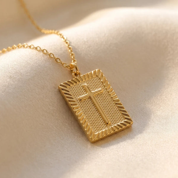 First Blessing, a sealed 18K gold pendant necklace, a keepsake gift for baptism