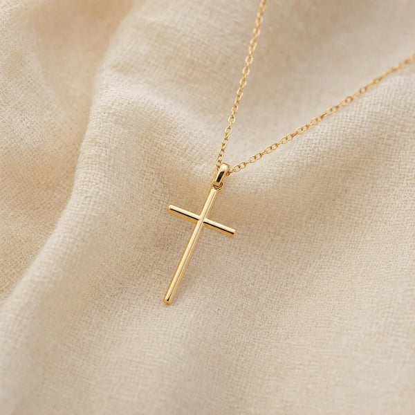 Her First Prayer, a sealed 18K gold cross necklace, a keepsake gift for First Communion