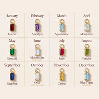 Initial & Birthstone Necklace, a sealed 18K gold personalized initial and birthstone necklace, a keepsake gift for a baptism or First Communion