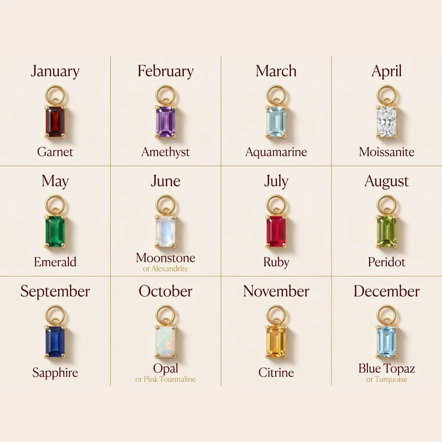 Initial & Birthstone Necklace, a sealed 18K gold personalized initial and birthstone necklace, a keepsake gift for a baptism or First Communion