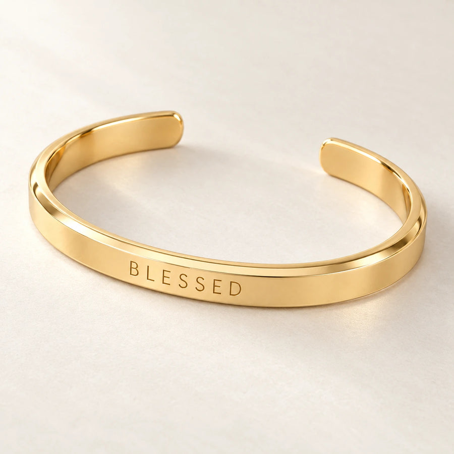 Close detail of Blessed Word Bracelet