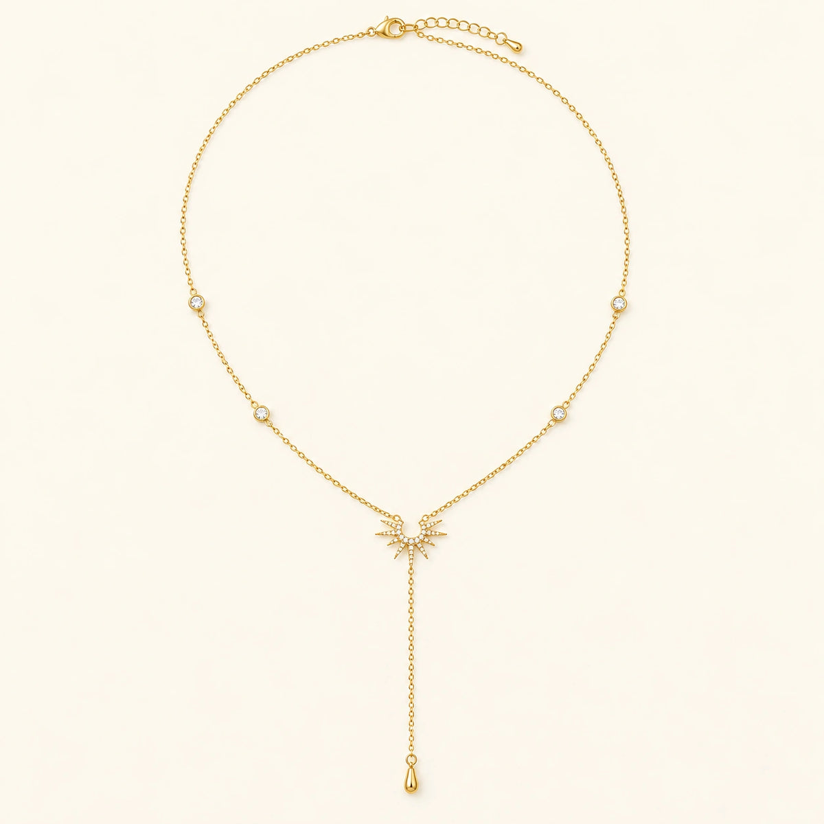 Sunburst Lariat Necklace worn and styled