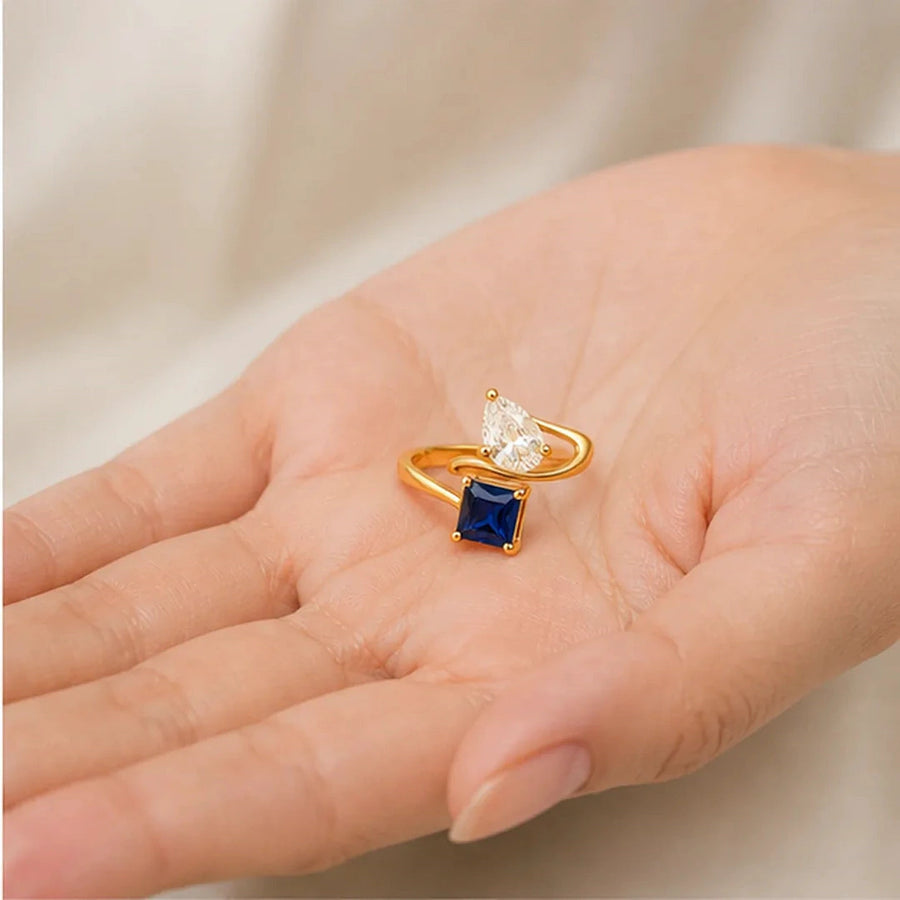 Faith Birthstone Ring shown for scale