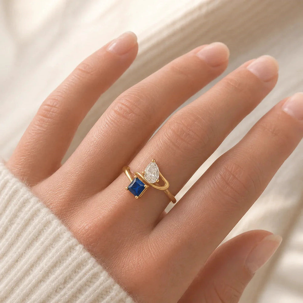 Faith Birthstone Ring, worn and styled