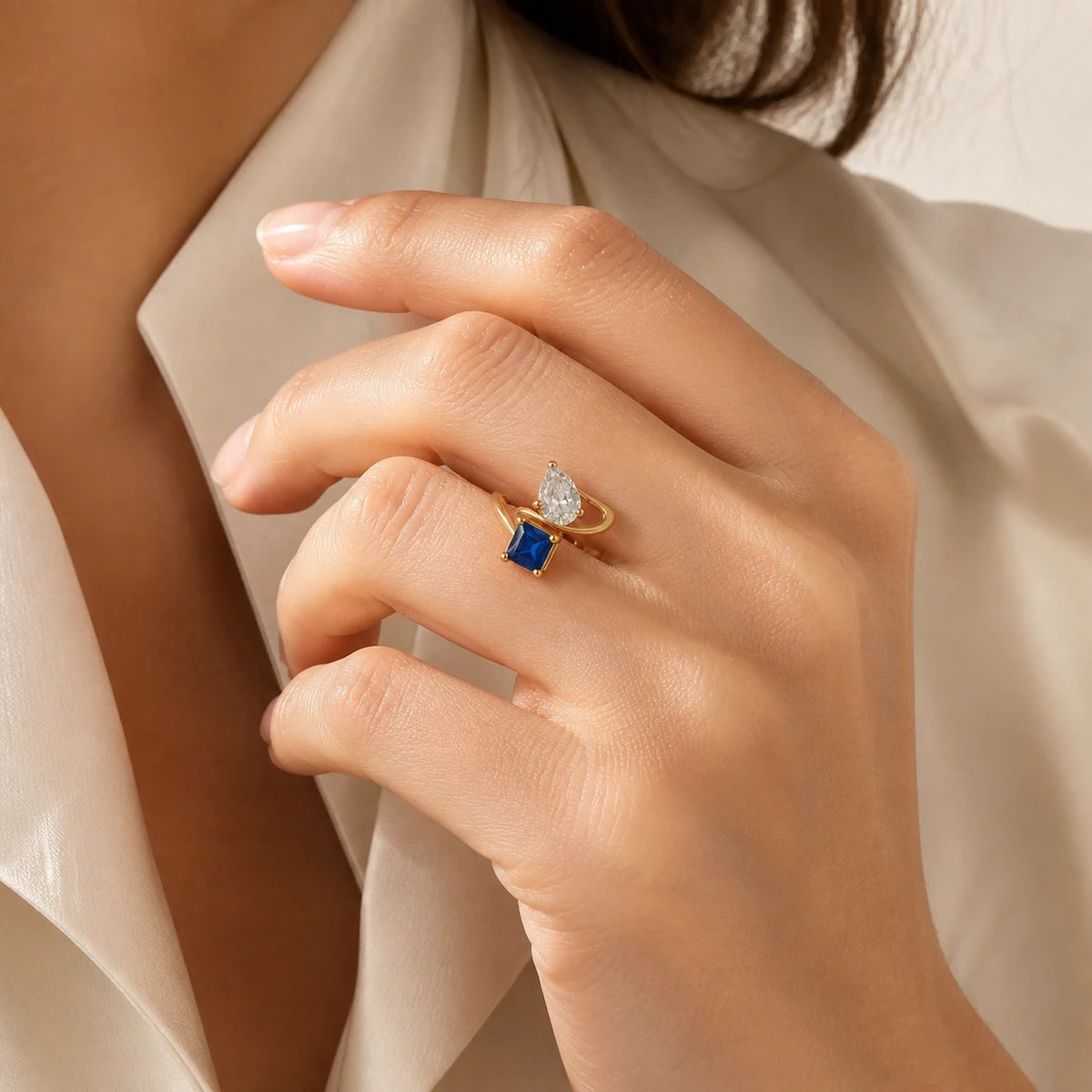 Amada | Faith Birthstone Ring | high definition campaign model | cycle 17 quality