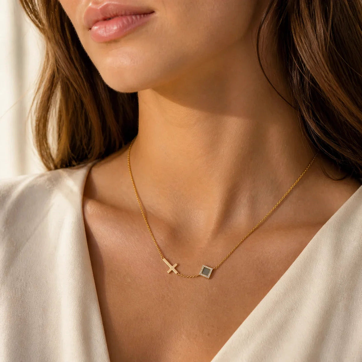 Amada Q4 lifestyle | Faith Cross Necklace