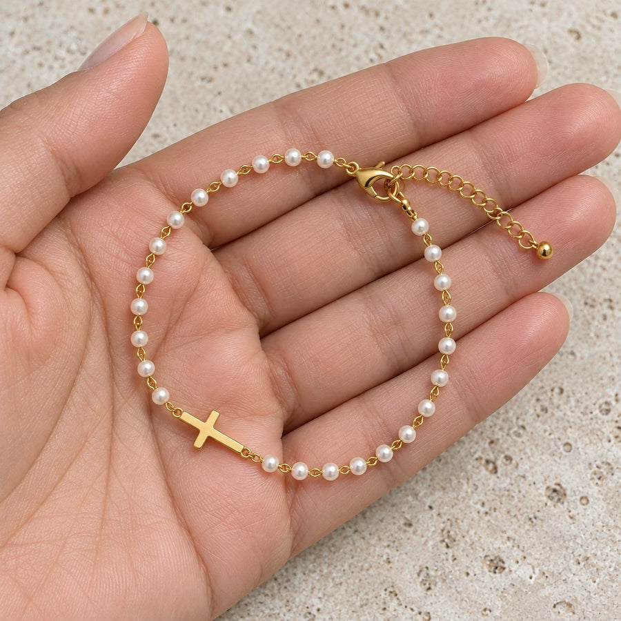 Grace Pearl Bracelet shown for scale