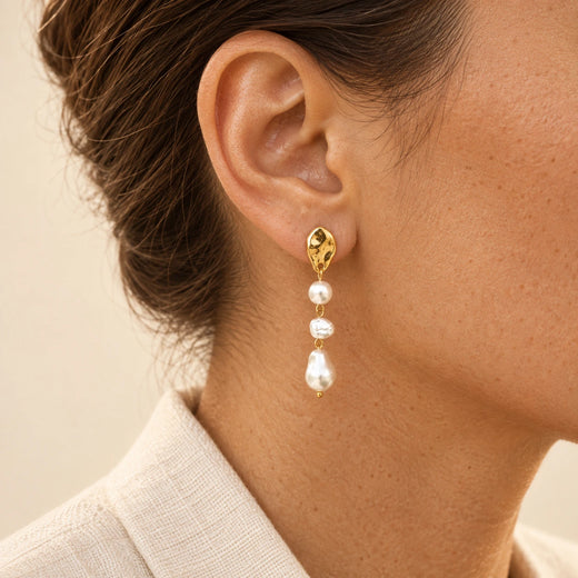 Grace Faux Pearl Drop Earrings