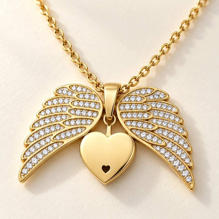 Close detail of Guardian Angel Necklace
