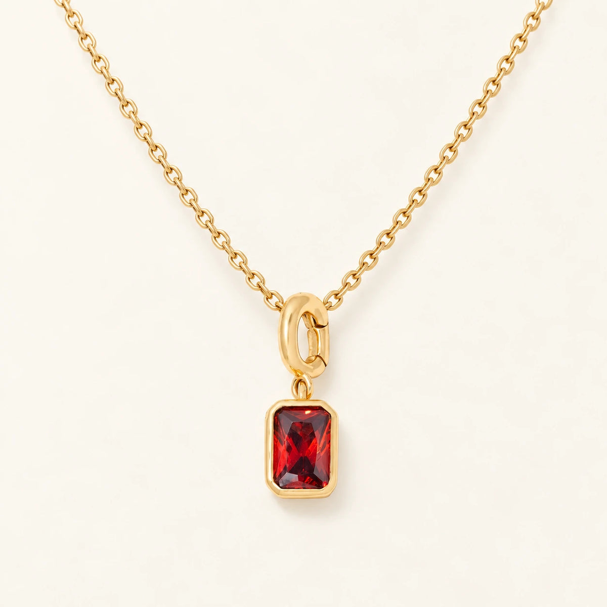 Her Birth Month Charm, gold-plated stainless steel, shown on its own