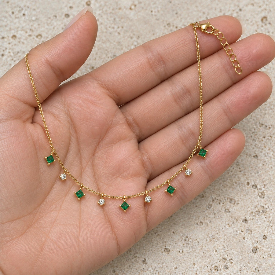 Her Family Necklace shown for scale