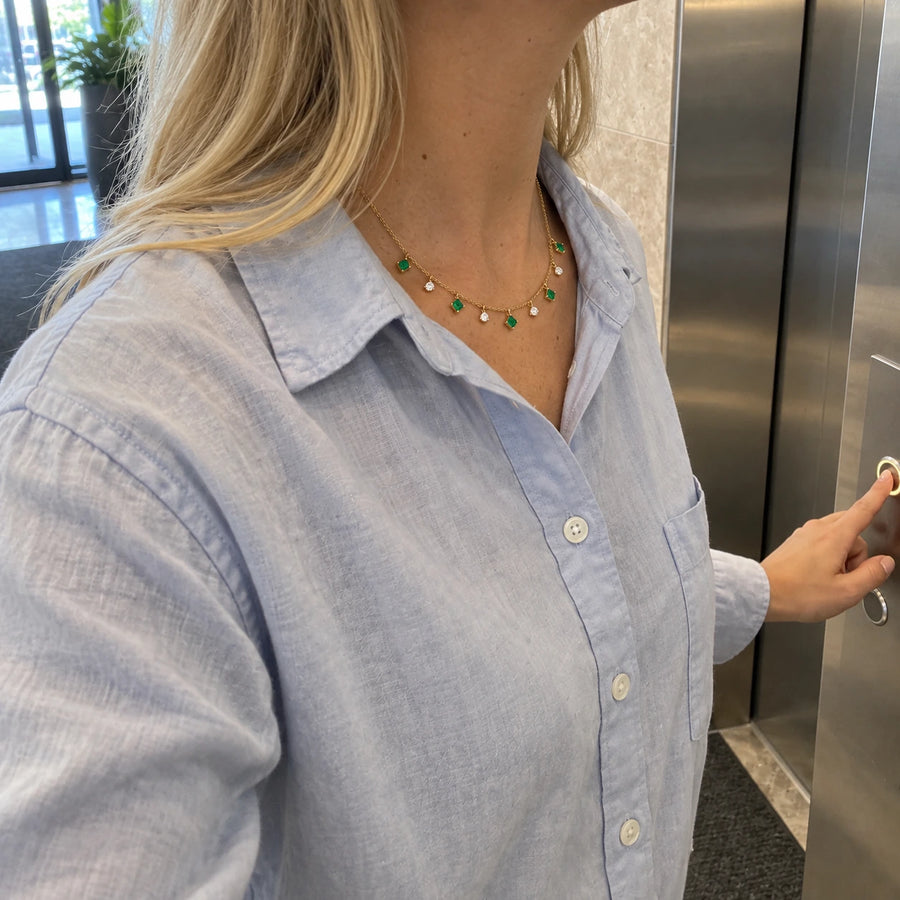 Her Family Necklace styled with other pieces