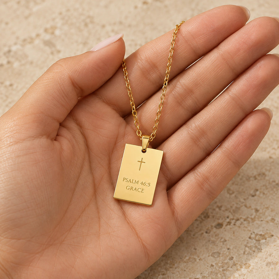 His Promise Necklace shown for scale