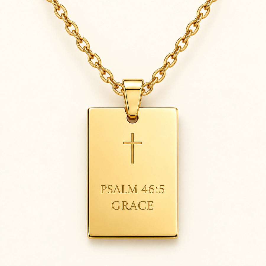 Close detail of His Promise Necklace