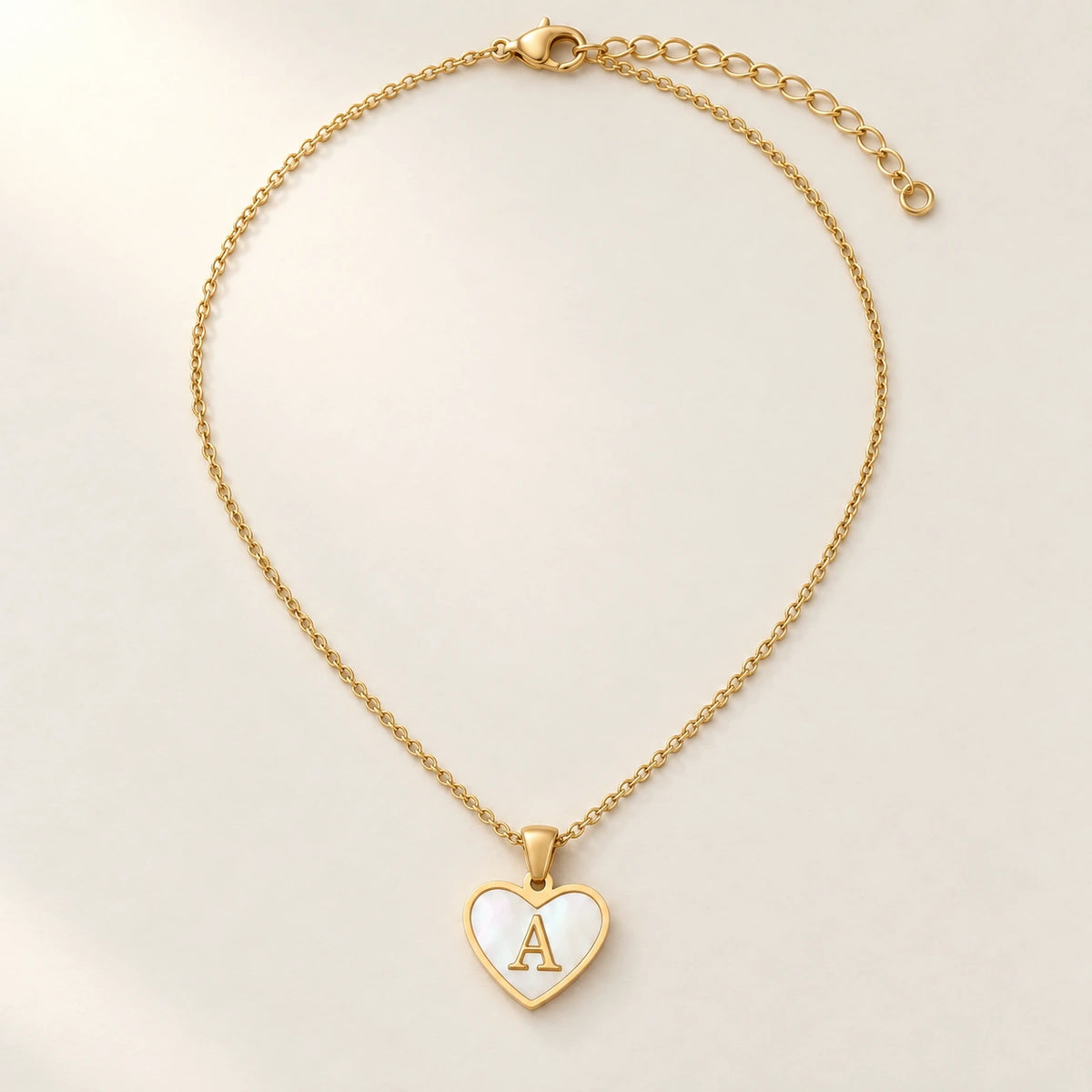 Initial Heart Necklace, shown on its own