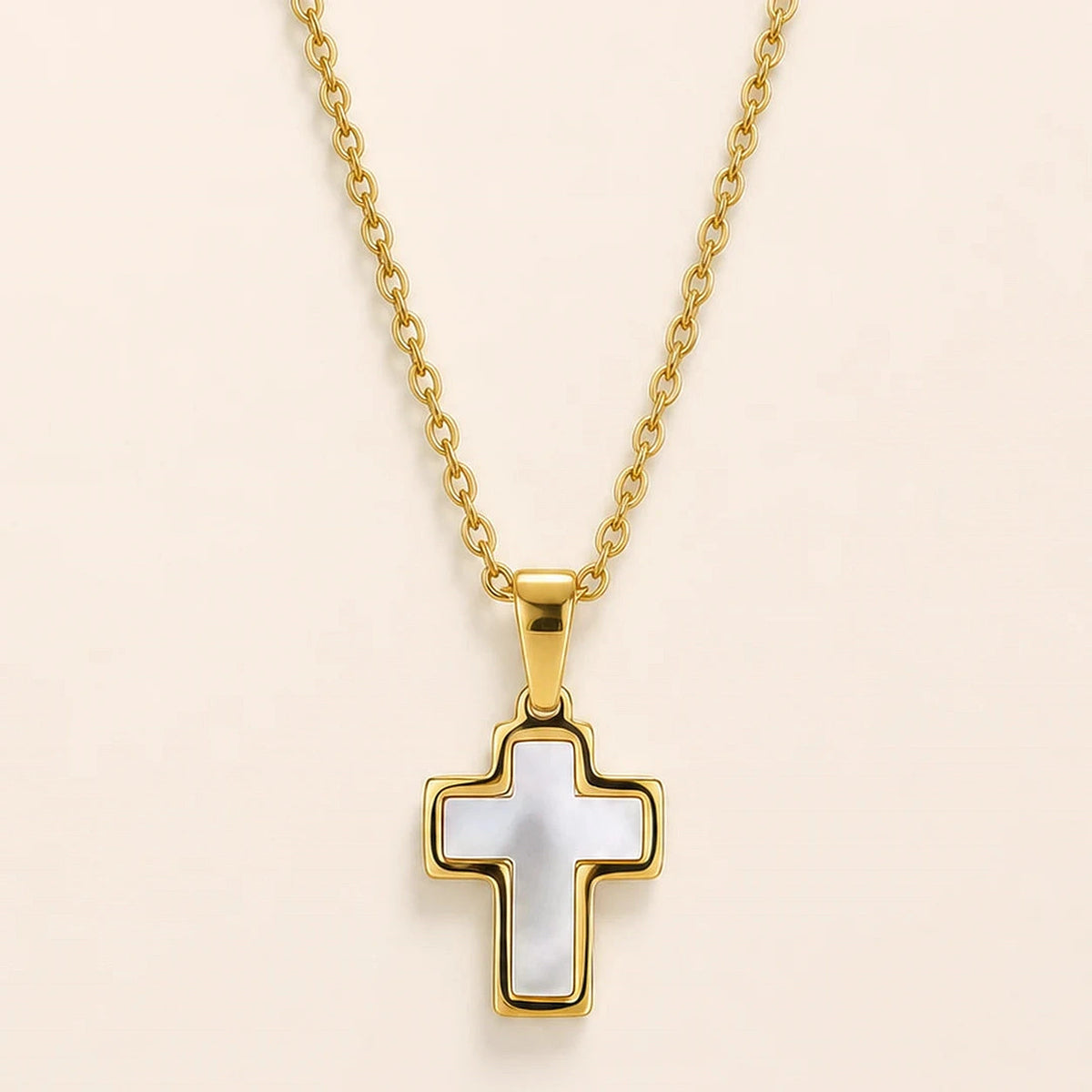 Amada Q4 exact product detail | Mother of Pearl Cross Necklace