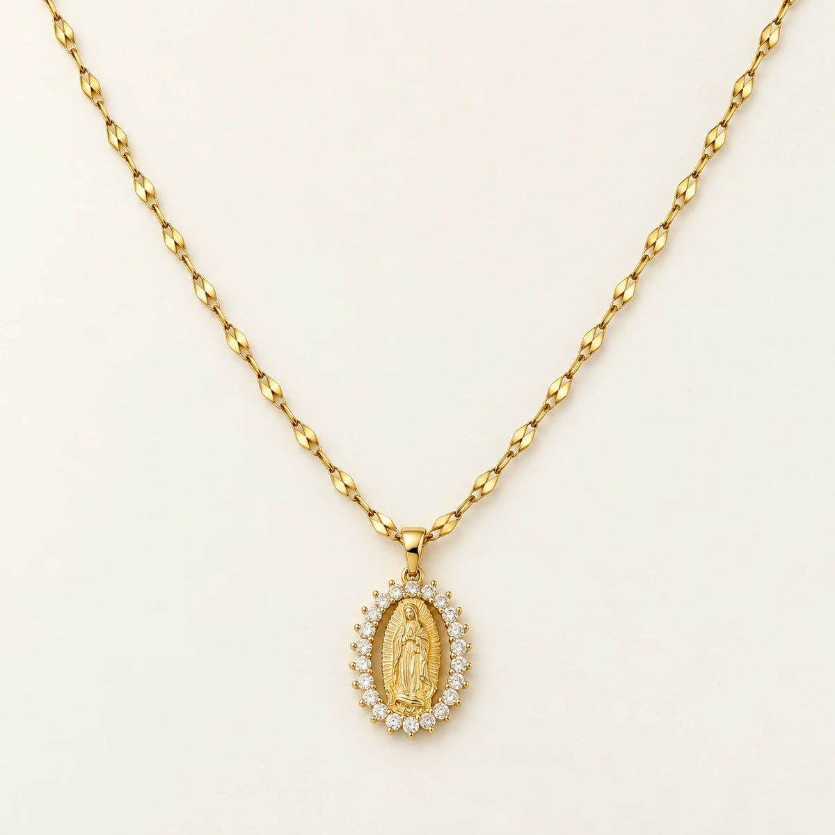 Our Lady of Guadalupe Necklace, shown on its own