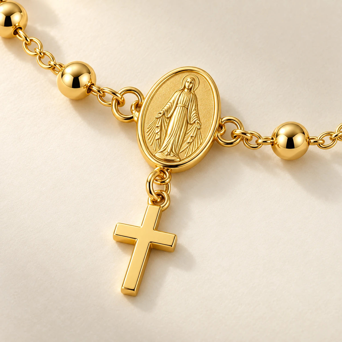 Close detail of Rosary Bracelet