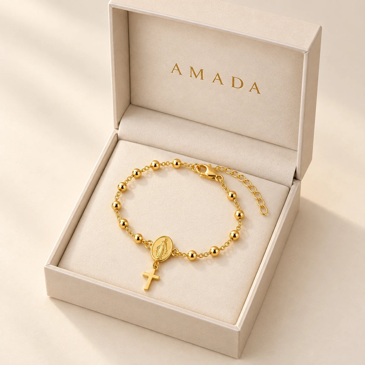 Rosary Bracelet presented in an Amada box