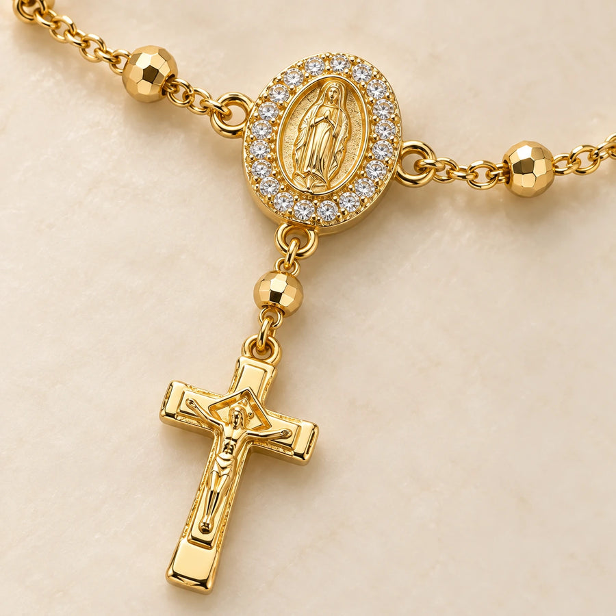 Close detail of Sacred Rosary Bracelet