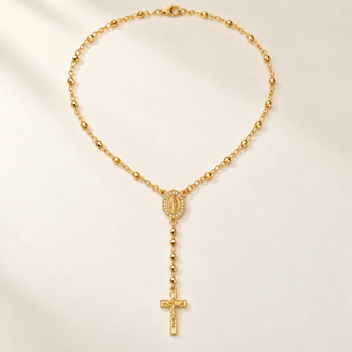 Sacred Rosary Necklace, shown on its own