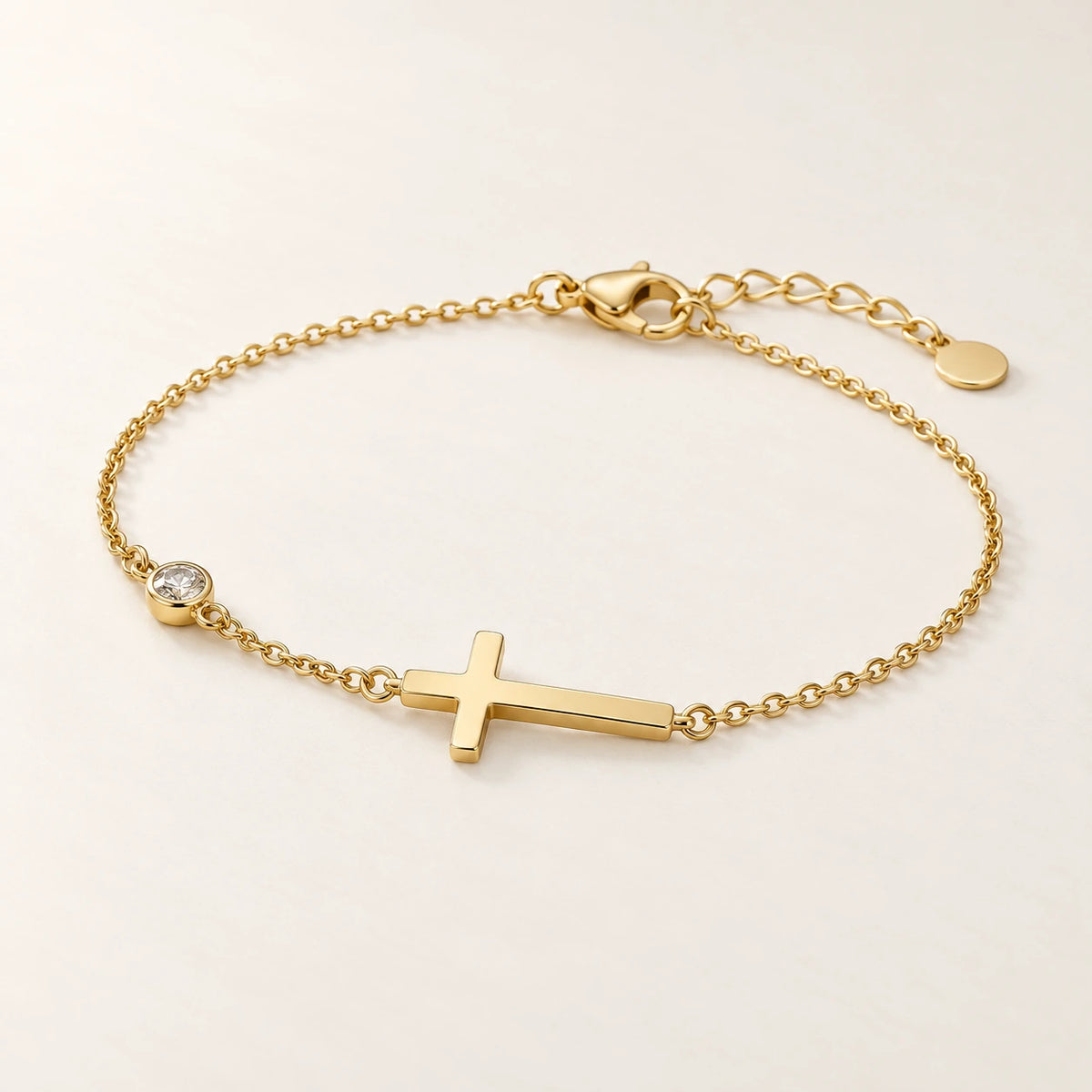 Sideways Cross Bracelet, shown on its own