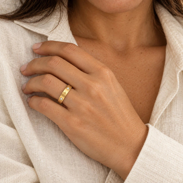 The Cross Ring worn