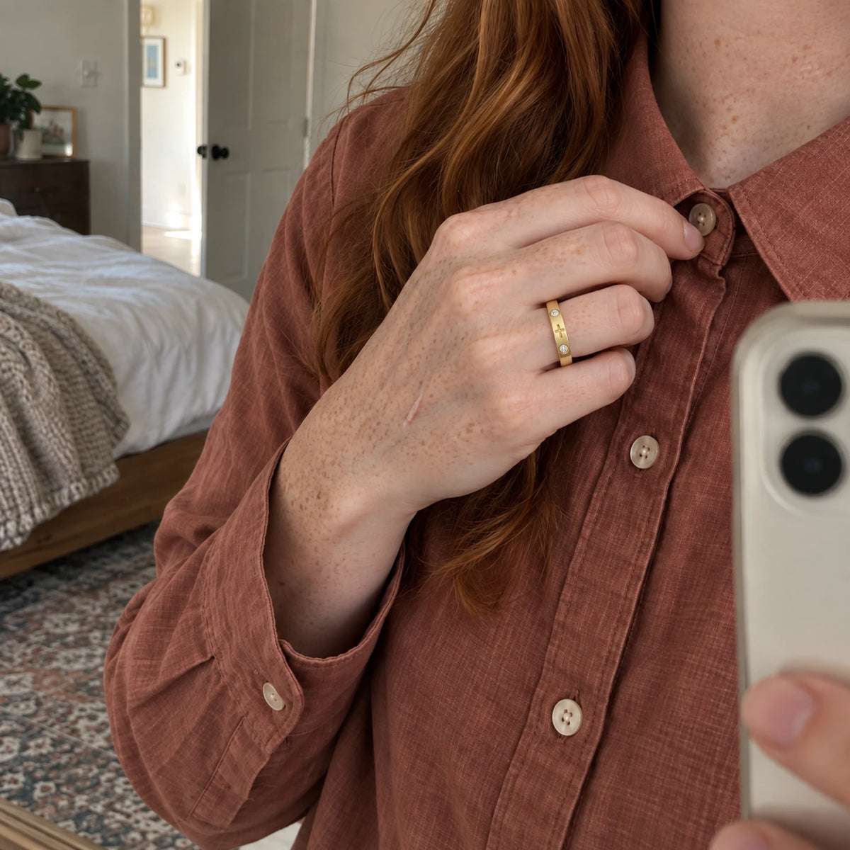 The Cross Ring worn in everyday life