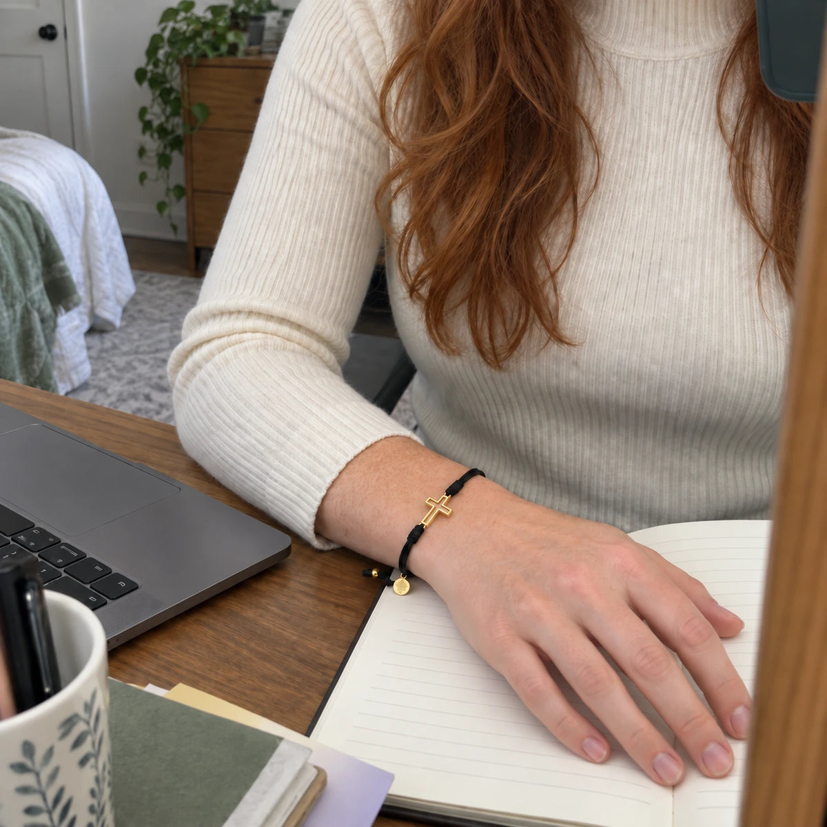 The Faith Bracelet worn in everyday life
