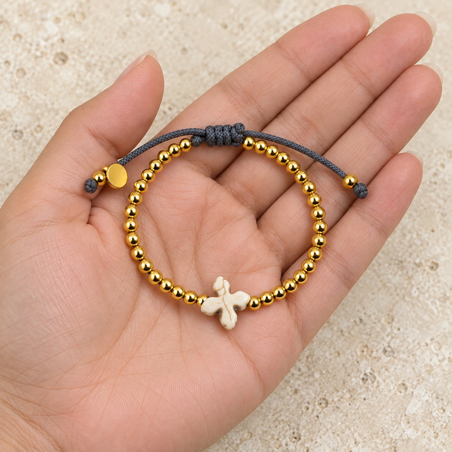 The Prayer Bracelet shown for scale