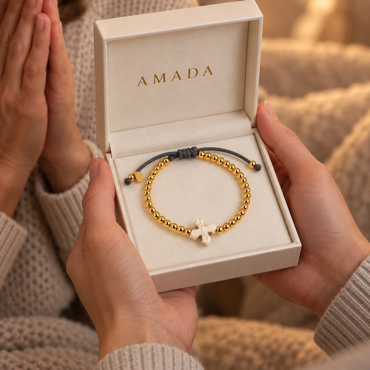 The Prayer Bracelet presented in an Amada box
