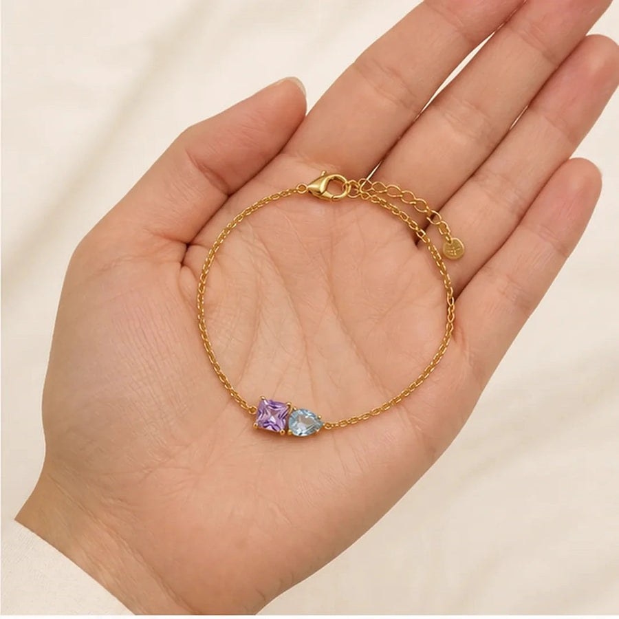 Two Birthstone Bracelet shown for scale