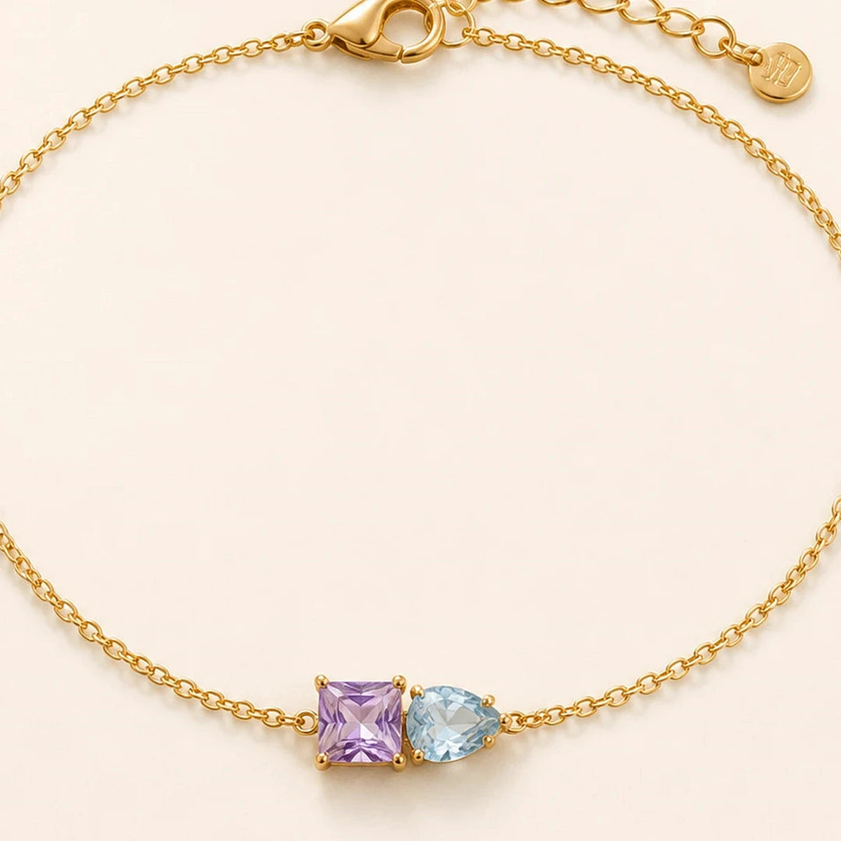 Amada Q4 exact product detail | Two Birthstone Bracelet