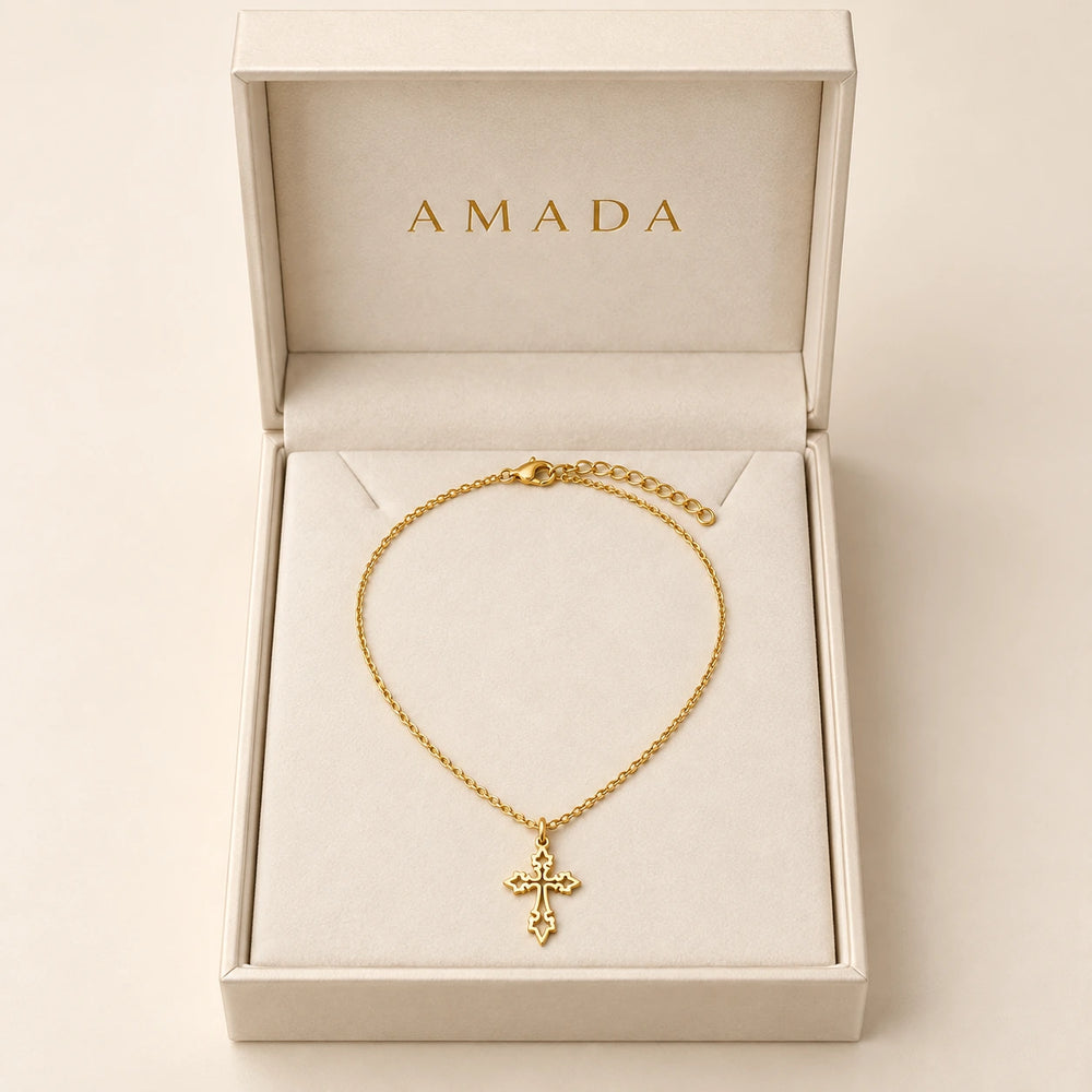 Vintage Cross Necklace, worn and styled