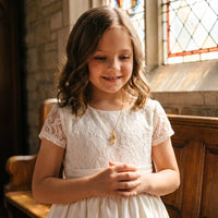 Chalice, a sealed 18K gold chalice pendant necklace, a keepsake gift for First Communion