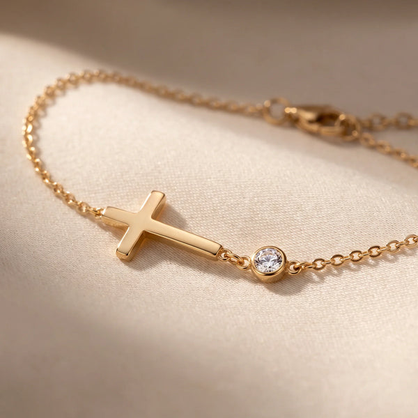 Communion Bracelet, a sealed 18K gold bracelet, a keepsake gift for First Communion