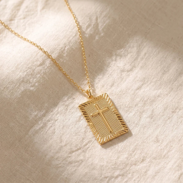 First Blessing, a sealed 18K gold pendant necklace, a keepsake gift for baptism