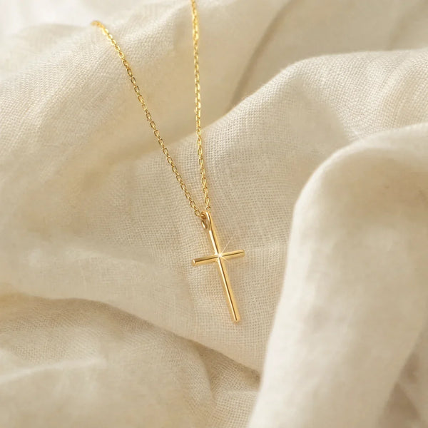 Her First Prayer, a sealed 18K gold cross necklace, a keepsake gift for First Communion