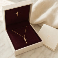Her First Prayer, a sealed 18K gold cross necklace, a keepsake gift for First Communion