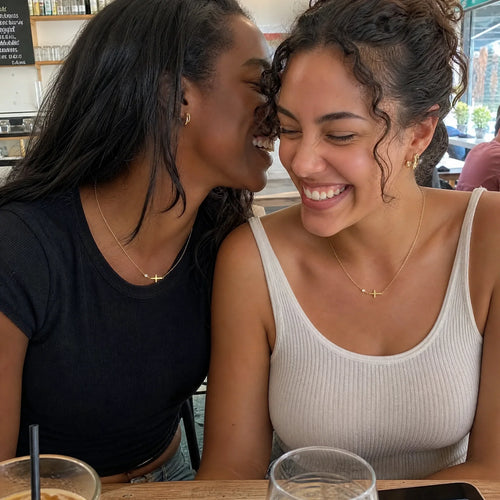 Sisters being given as a gift, photographed by a customer