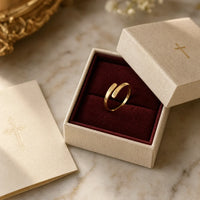 Trust God Ring, a sealed 18K gold engraved ring, a keepsake gift for Confirmation
